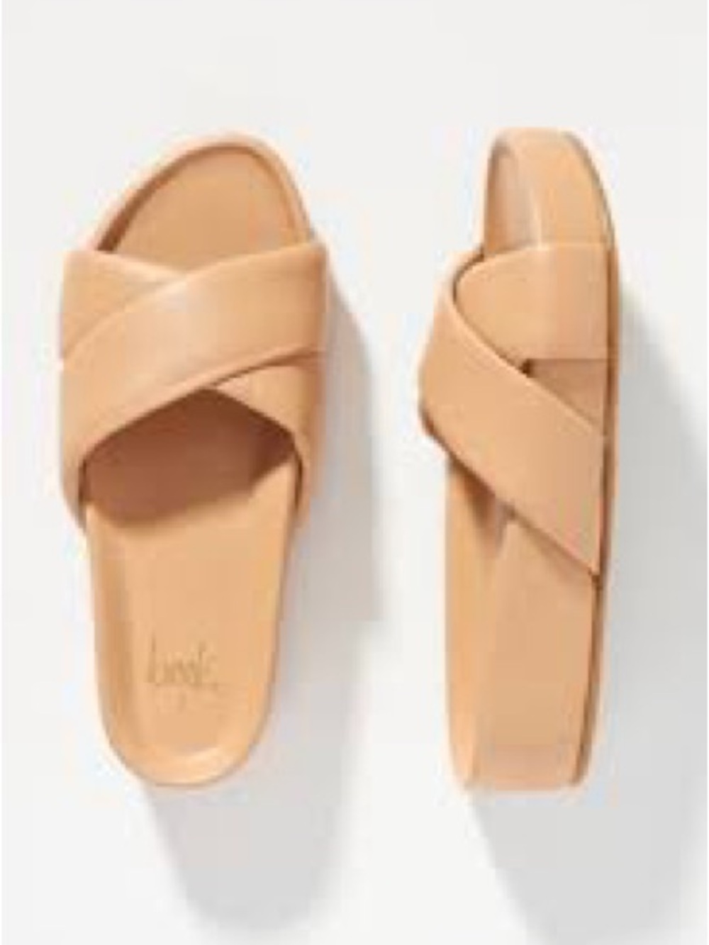 beek Nude Crisscross Slide Sandals